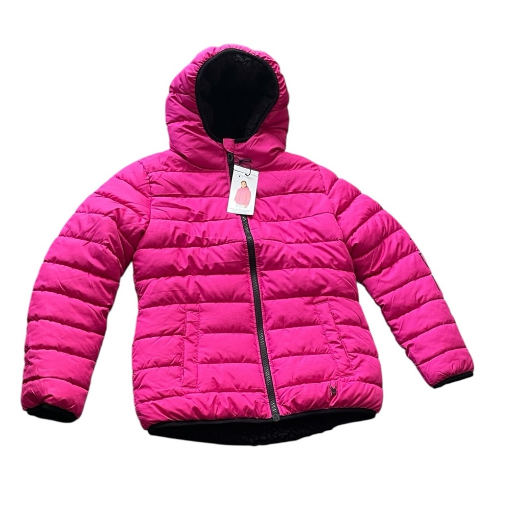 Spyder - Girl’s Sherpa Lined Puffer Winter Jacket - Picture 2 of 6